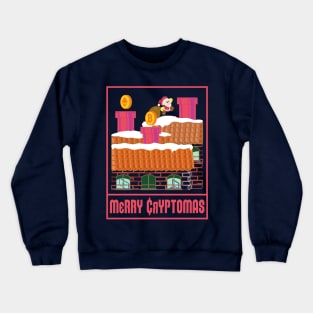 Merry Cryptomas - Christmas Is Approaching Santa Crewneck Sweatshirt